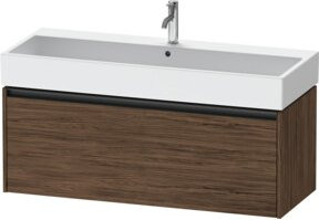 Duravit Waschtischunterschrank Ketho.2 in Nussbaum dunkel mit 1 Auszug, wandhängend, Breite: 118,4 cm, Tiefe: 46 cm, Höhe: 44 cm - Bild 1