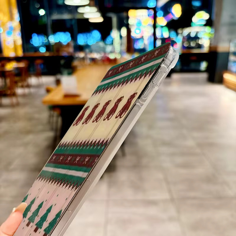 Retro-Weihnachtsatmosphäre iPad Hülle für Apple iPad Pro 10/11 Zoll, iPad Air 3/4/5 und iPad Generationen, transparent/multicolour - Bild 3