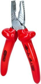 KS Tools CLASSIC 1000V Kraft-Kombinationszange aus Stahl in Rot, Länge: 185 mm - Bild 1