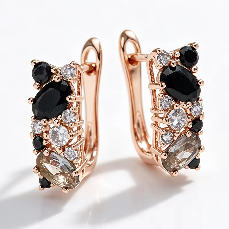 Wbmqda Ohrringe, 585 Roségold, Zirkonia, Damen - Bild 2
