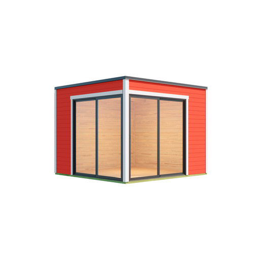 Lasita Maja Gartenhaus Palermo in Schwedenrot, B/H/T: 300 x 239,4 x 300 cm - Bild 4