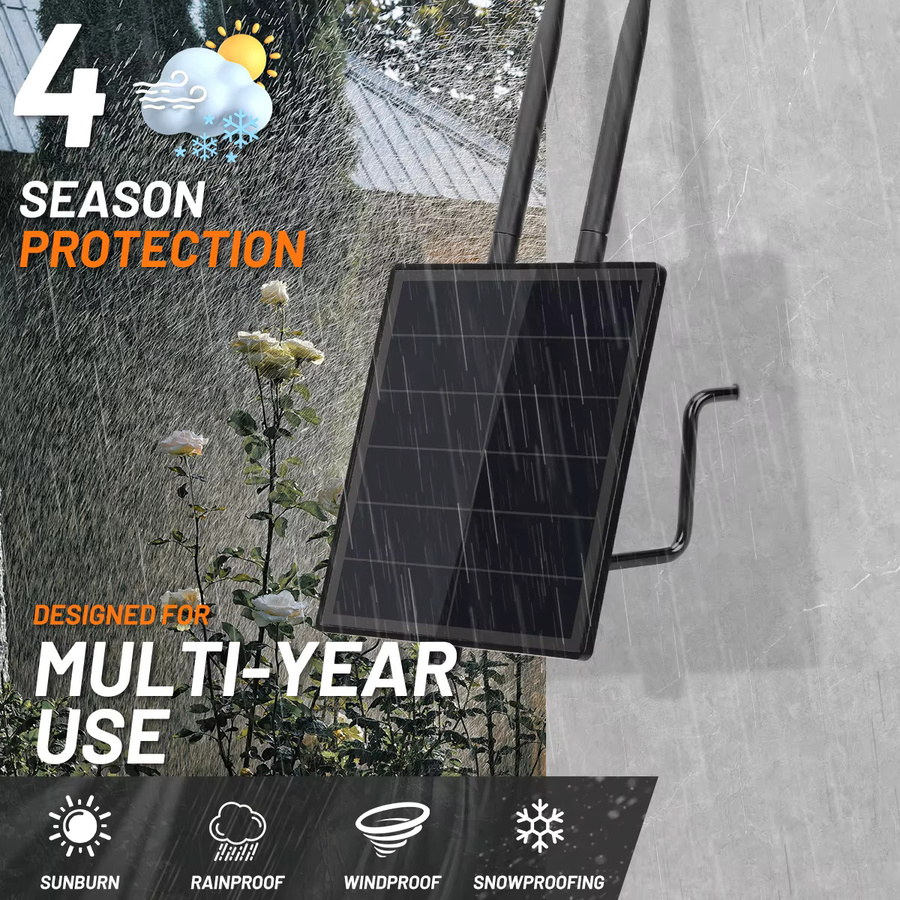 Wildgameplus D5L Solarbetriebener LoRa-Knoten-Repeater für Meshtastic Meshcore, kompatibel mit Wisblock RAK19007 RAK4630 LoRa-Modul, Schwarz - Bild 3