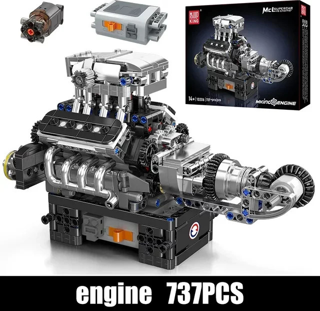 Mould King 10206 MCL Sportwagen V8 Motor, motorisiertes Simulationsmodell, ab 14 Jahren - Bild 1