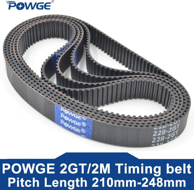 POWGE Synchron-Zahnriemen GT3 geschlossen, Farbe: Schwarz - Bild 1