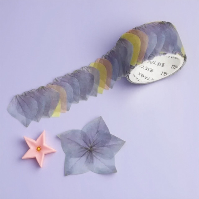 JJYY Washi-Klebeband mit Blütenblättern in Multicolour für DIY Scrapbooking und Tagebuchgestaltung - Bild 1