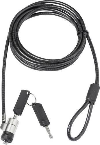 Dicota Security T-Lock Pro Laptop-Schloss mit Schlüsselschloss und 2 m Kabel in Schwarz - Bild 1