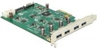 Delock USB-Erweiterungskarte PCI Express x4 auf 4 x externe USB-A 3.2 Gen 1 Anschlüsse (Quad Channel) - Bild 1