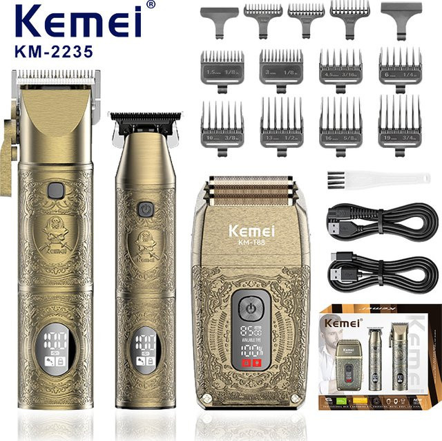 KEMEI Haarschneidemaschine Set KM-2235, Gold, Herren - Bild 1