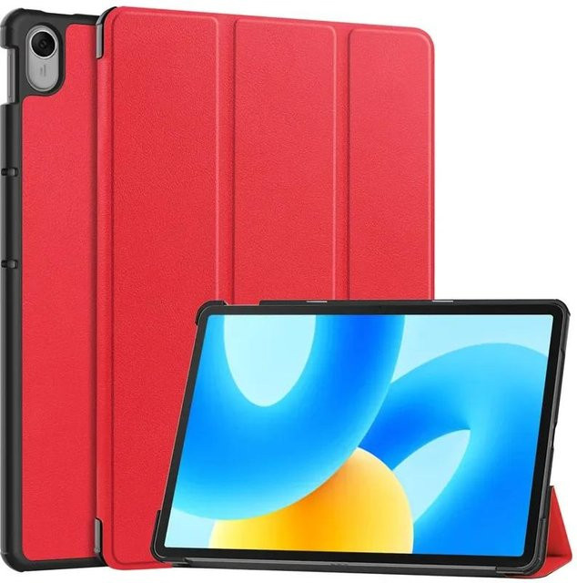 Magnetische Smart-Hülle mit Dreifach-Ständer für Huawei MatePad SE 11 Air und MatePad 11.5 (2023), Farbe: Rot - Bild 1