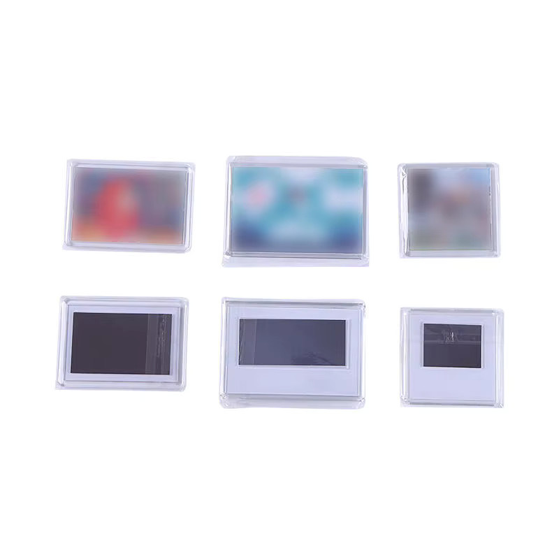 10er Set Magnetische Acryl Foto Rahmen Transparent für den Kühlschrank, Rechteckige Bilderhalter aus Kunststoff zur Display-Organisation - Bild 2