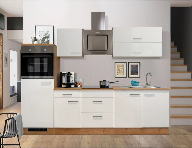 Flex-Well Exclusiv Küchenzeile Vintea in Magnolia und Lancelot Oak, Breite: 270 cm - Bild 1