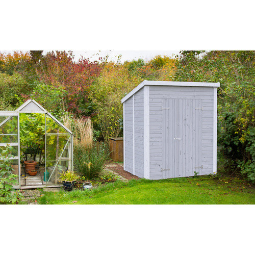 Palmako Elementhaus Leif Gartenhaus aus Fichtenholz mit Pultdach in Braun, B/T/H: 189 x 170 x 230 cm - Bild 3