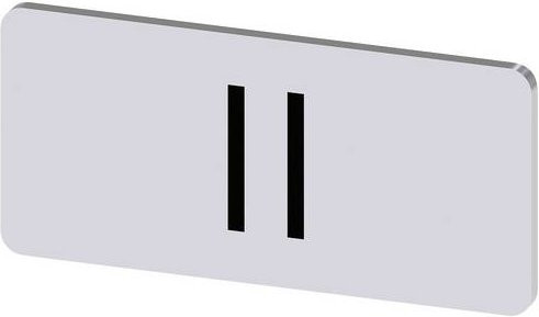 Siemens Bezeichnungsschild 3SU1900-0AC81-0QC0 in Silber und Weiß, 10 Stück - Bild 1