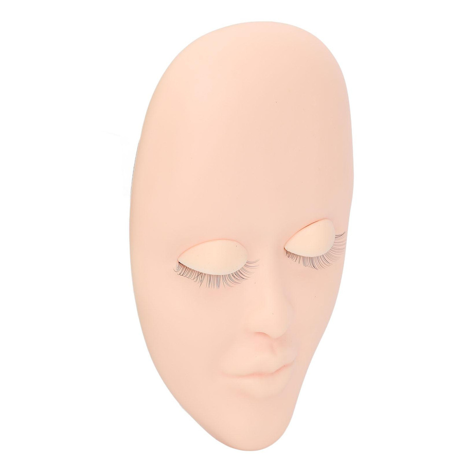 Wimpernverlängerungs-Mannequinkopf mit 6 Paar Ersatz-Augenlidern, Rosa - Bild 1