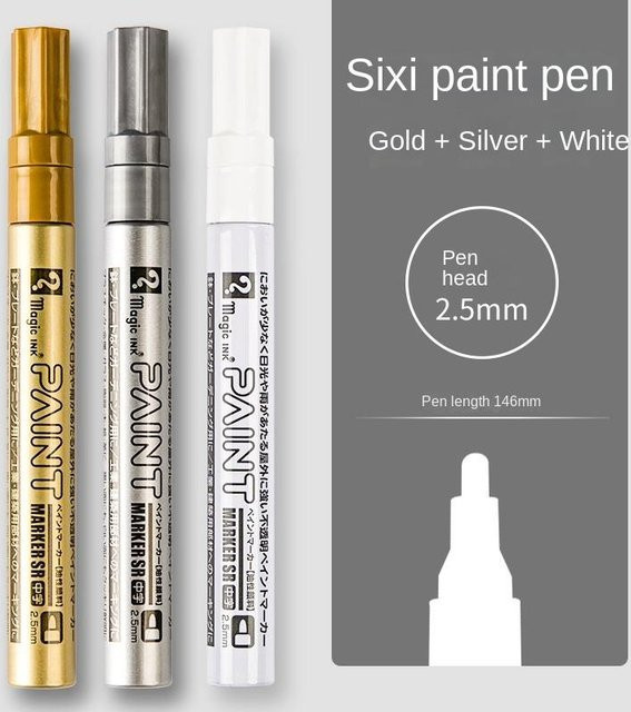 Bestbags Permanentstift Set mit wasserfester Metallfarbe in Gold, Silber, Weiß und Schwarz für Keramik und DIY-Kunstprojekte - Bild 1