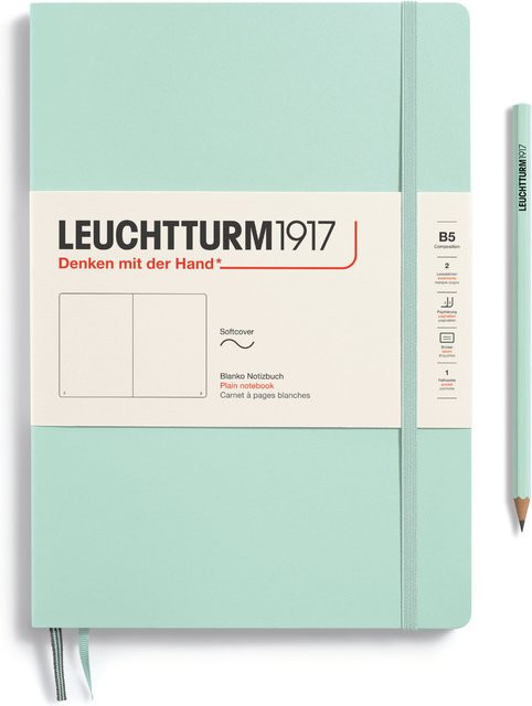 LEUCHTTURM1917 Composition Notizbuch blanko Softcover B5 Mint Green - Bild 1