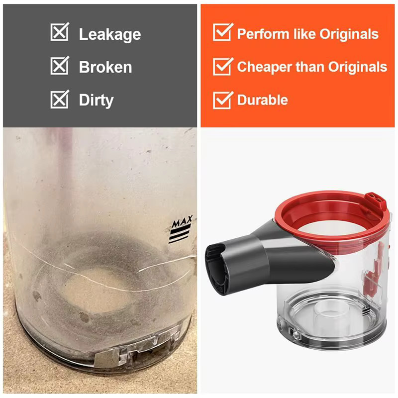 ABKS Ersatz-Staubsammelbehälter für Dyson V7 V8 SV10 SV11 in Transparent - Bild 2