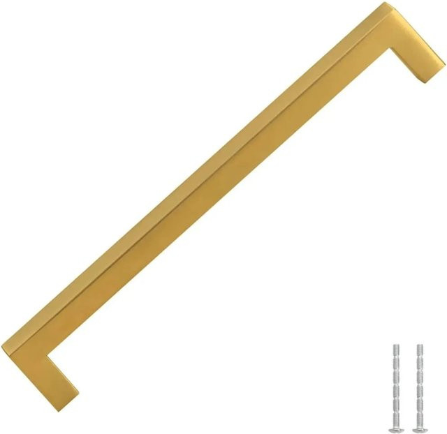 5er Set vidaXL Möbelgriffe aus Edelstahl in Gold, matt, 192 mm - Bild 1