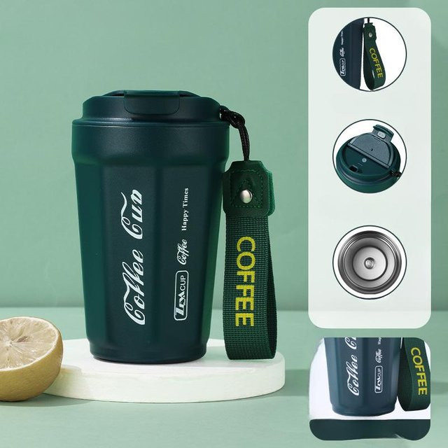 Yiran Furniture Thermoskanne aus Edelstahl mit Vakuum-Isolierung für Kaffee, 400 ml - Bild 1