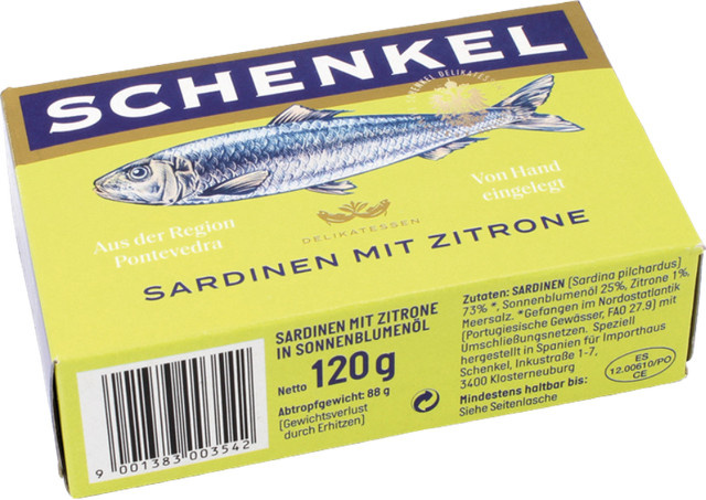 Schenkel Sardinen mit Zitrone MSC 120 g - Bild 1