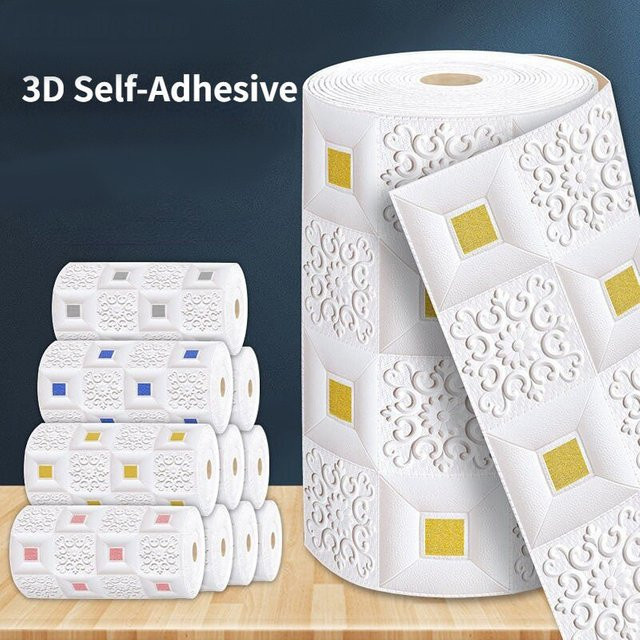 CTZSOOP 3D Stereo Wandaufkleber Selbstklebend in Grün, Dekorative Wasserdichte Tapete für Wohnzimmer und Schlafzimmer, B: 70 cm, H: 100 cm - Bild 1