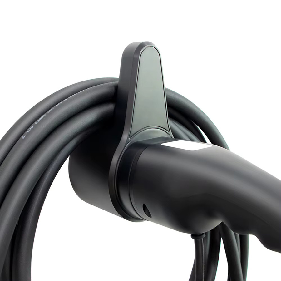 KOLANKY Elektrofahrzeug Typ 2 Ladestecker-Halter in Schwarz, Wandhalterung für EV IEC 62196-2 Ladekabel und Wallbox-Steckdose - Bild 4
