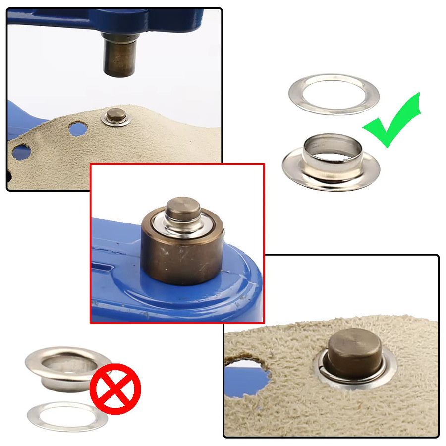 WORTHOFIRST M8 Metallösen-Presswerkzeug für Handpresse zur Verarbeitung von Leder und Gürteln - Bild 3