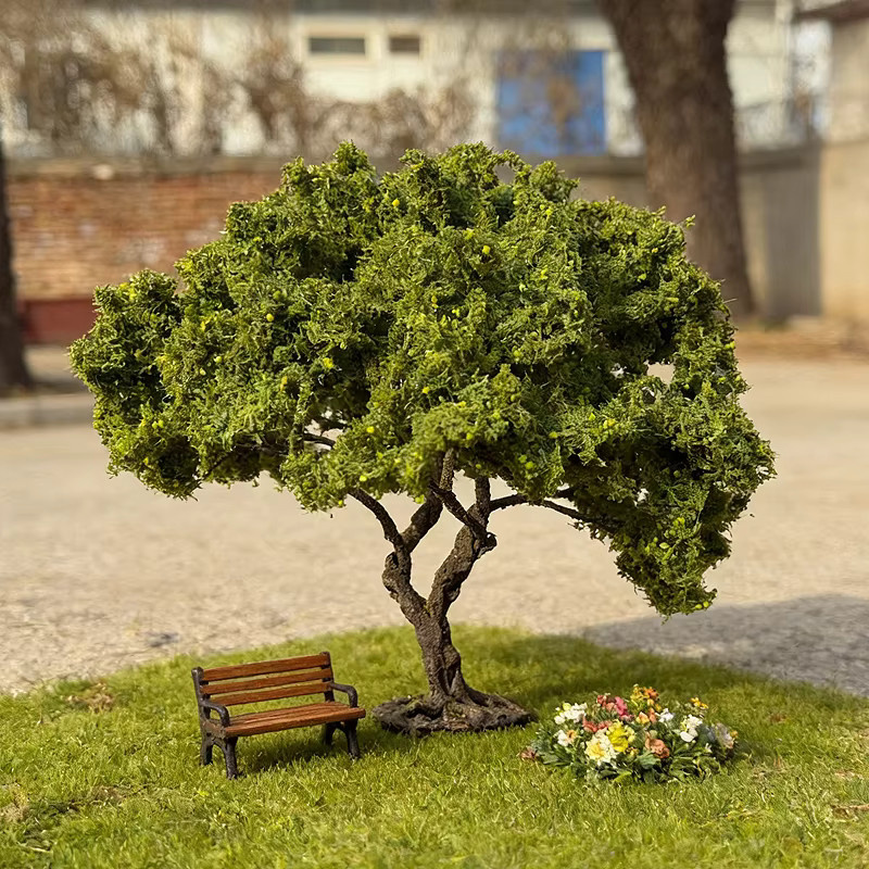 FunTrying Modellbaum-Dekorationen, Miniatur Grüne Bäume, Natur - Bild 5