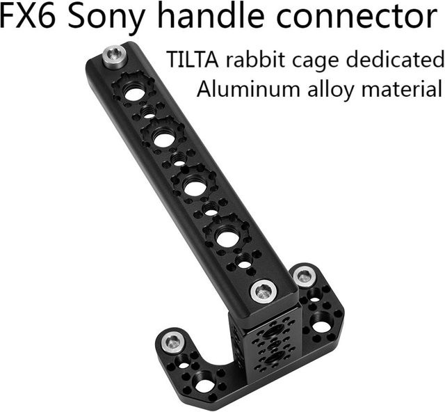Sony FX6 Kamerakäfig-Set mit vertikalem Kamerahalterungs-Kit und V-förmigem Top-Griff in Schwarz - Bild 1