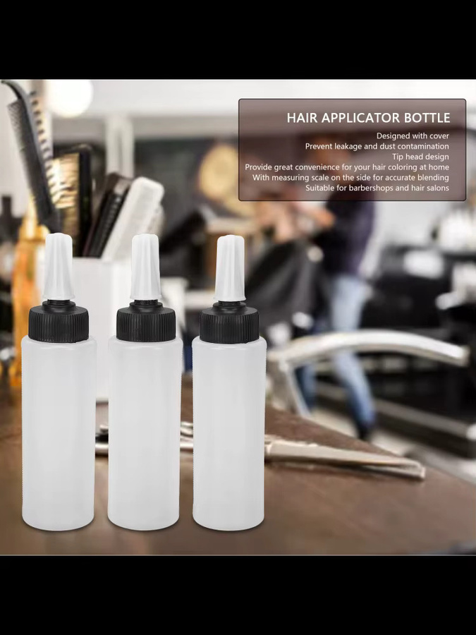 Haarfärbe-Applikatorflasche, 3 Stück, nachfüllbar - Bild 3