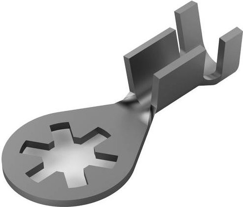 TE Connectivity 61793-1 Ringkabelschuh Grau, max. Querschnitt 2mm², 9000 Stück auf Rolle - Bild 1