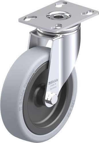 Blickle LKPA-VPA 126G Lenkrolle aus Stahl und Kunststoff, Farbe: Grau/Schwarz, Rad-Durchmesser: 12,5 cm, Tragfähigkeit: 120 kg - Bild 1