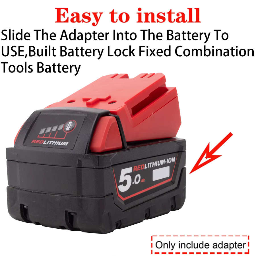 Milwaukee Batterieadapter-Konverter für Stacyc Elektrofahrrad, Farbe: Rot - Bild 2