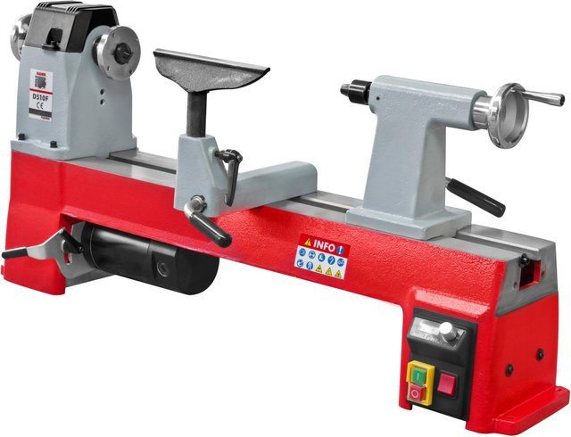 Holzmann Drechselbank D510F in Rot, B/H/T: 54,5 x 33,5 x 99,5 cm - Bild 1