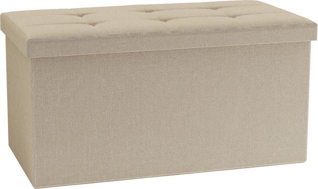 VCM Stoff Sitzbank als Aufbewahrungsbox und Sitztruhe, H x B x T: 38 x 76 x 38 cm - Bild 1