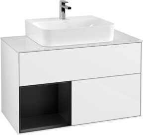 V&B Waschtischunterschrank Finion 100 in Weiß lackiert, B/T/H: 100 x 50,1 x 50,1 cm - Bild 1