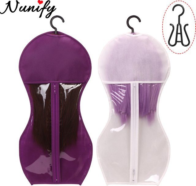 Nunify Perücken-Aufbewahrungsbeutel mit Aufhänger, 60 cm, Purple - Bild 1