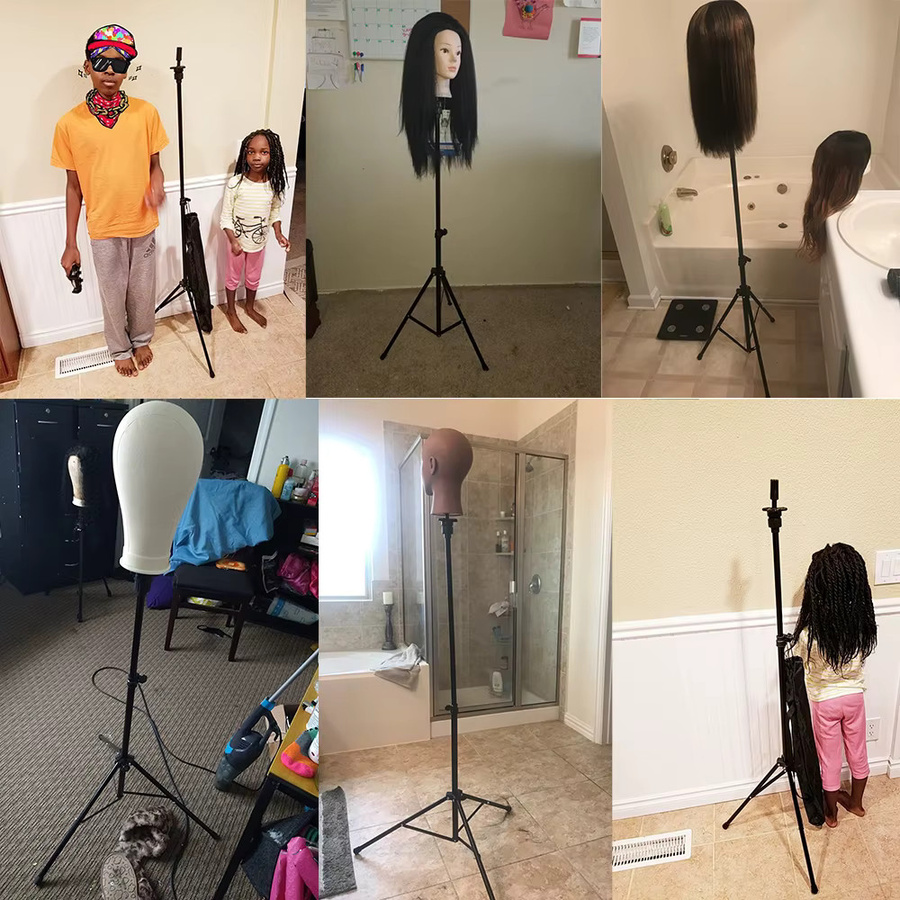 Mosalay Mannequin Kopf Halter, verstellbares Stativ für Perücken - Bild 3