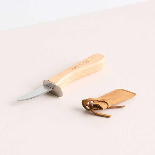 Kikkerland Green Living Schnitzmesser aus Holz, braun - Bild 1