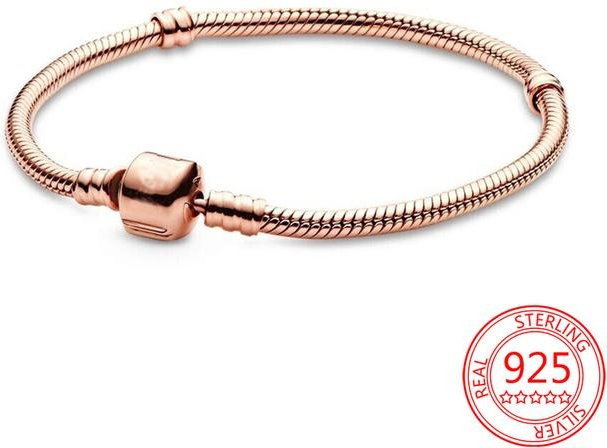 Wucifang Jewelry Armband 925 Sterling Silber, Unendlich Geknotetes Herz, 21cm, Damen - Bild 1