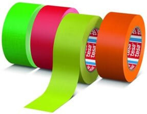 Tesaband 4671 Gewebeband fluoreszierend orange, Breite: 25 mm, Länge: 25 m - Bild 1