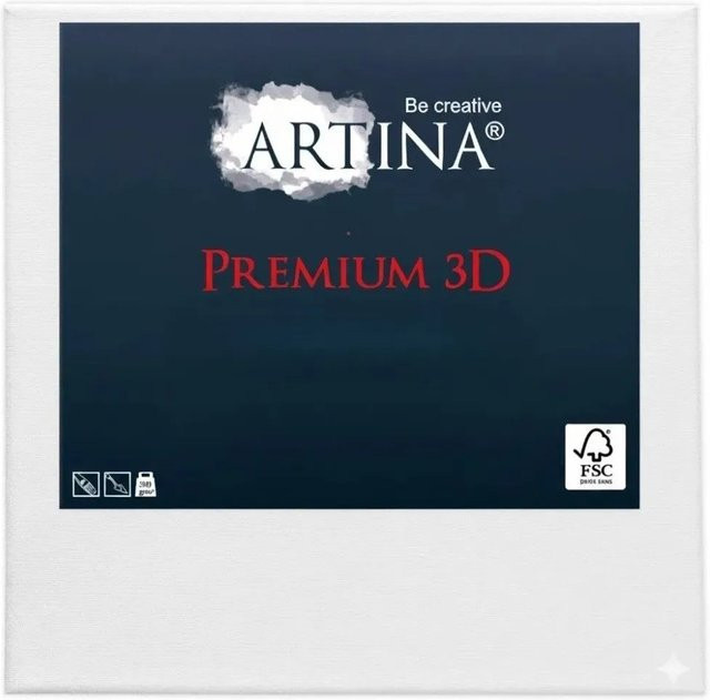 Artina Premium 3D Keilrahmen Leinwand aus Baumwolle in Weiß, B/H: 20 x 30 cm - Bild 1