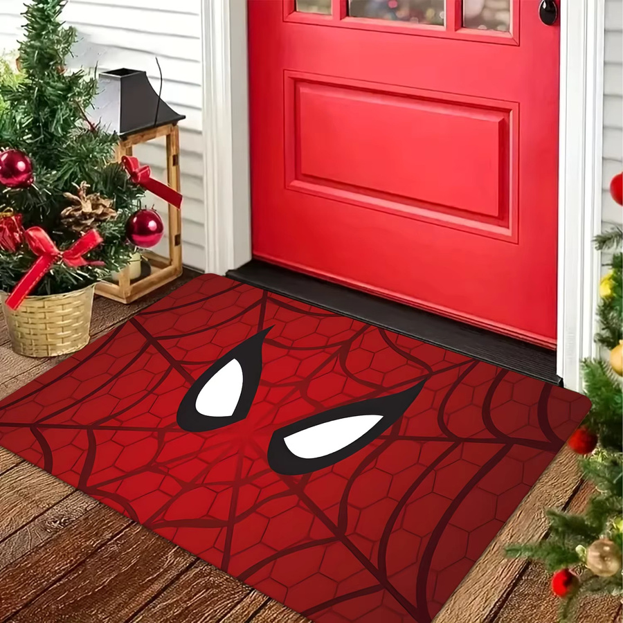 Beast Kingdom Marvel Bodenmatte mit Spider-Man, Iron Man und Hulk Motiv in Rot, B/T: 60 x 60 cm, Maschinenwaschbar - Bild 4