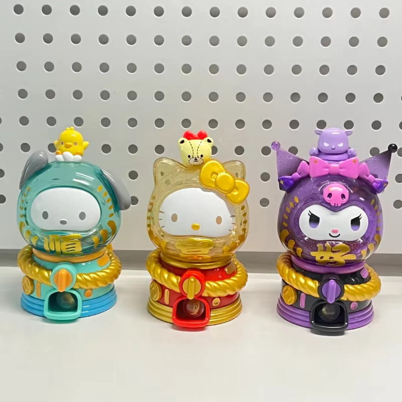 Sanrio Fortune Meow Lucky Cat Serie, Blind Box, Kuromi, Gacha Maschine - Bild 1