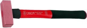 OSCA Kupferhammer mit 3K-Stiel in Rot, Gewicht ohne Stiel: 1000 g - Bild 1