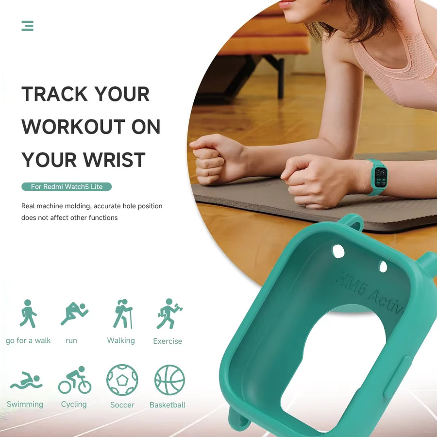CAOWTAN Silikonhülle und Armband für Redmi Watch 5 Lite / 5 Active - Bild 3