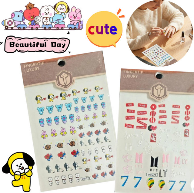 LINE FRIENDS BT21 Nagelaufkleber, Kinder - Bild 1