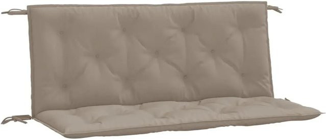 vidaXL Gartenbank-Auflagen 2er-Set aus wasserabweisendem Oxford-Gewebe, Farbe: Taupe/Beige, B/T/H: 120 x 50 x 7 cm - Bild 1