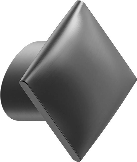 Furnipart Möbelknopf Flow La in Gun-Metal Grau aus Zinkdruckguss, B/T: 30 x 30 mm, Lochabstand: 16 mm - Bild 1