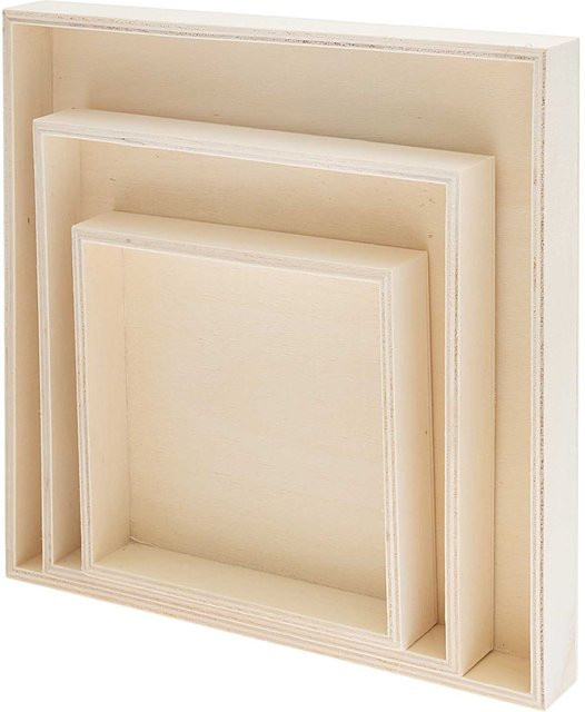 Rico Design Holztablett quadratisch aus Kiefernholz in Natural - Bild 1